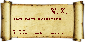 Martinecz Krisztina névjegykártya