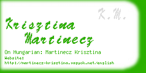 krisztina martinecz business card